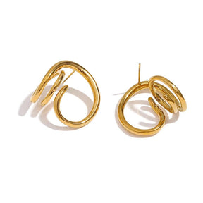 Brinco Geométrico Banhado a Ouro 18K - Sundian - Sundian