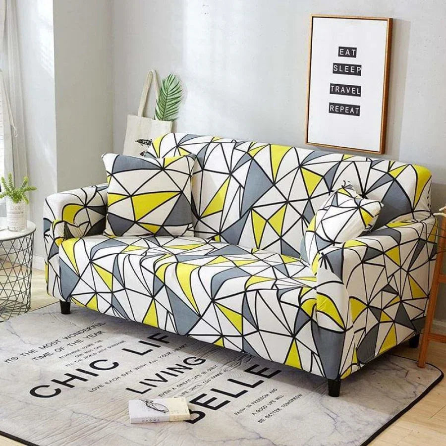 Printed Spandex Sofa Cover - 2 or 3 Seats