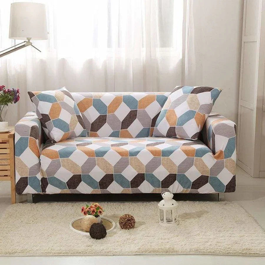 Printed Spandex Sofa Cover - 2 or 3 Seats
