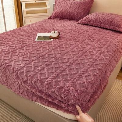 Velvety Quilted Winter Mattress Cover