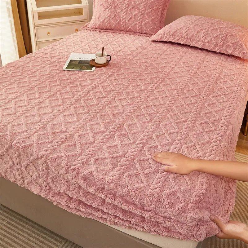 Velvety Quilted Winter Mattress Cover
