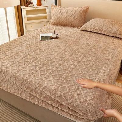 Velvety Quilted Winter Mattress Cover