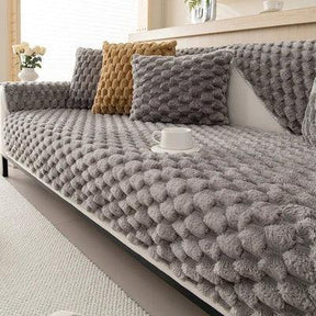 Plush and Non-Slip Winter Sofa Cover