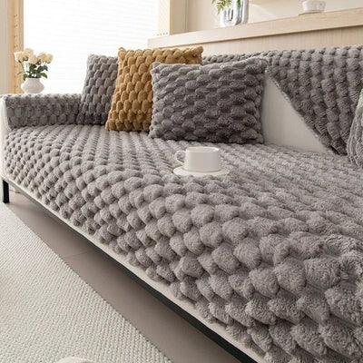 Plush and Non-Slip Winter Sofa Cover