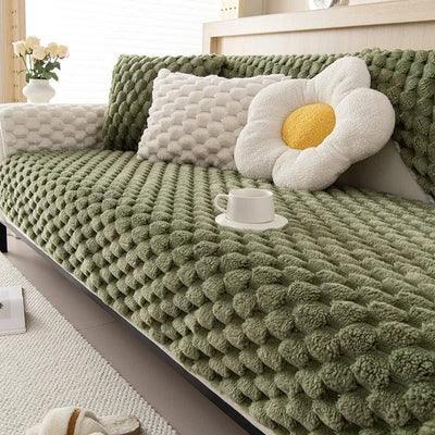 Plush and Non-Slip Winter Sofa Cover