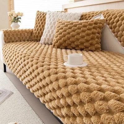 Plush and Non-Slip Winter Sofa Cover