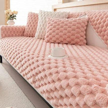 Plush and Non-Slip Winter Sofa Cover