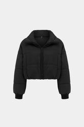 Casaco Puffer Feminino Inverno com Zíper – Toque suave e visual encantador