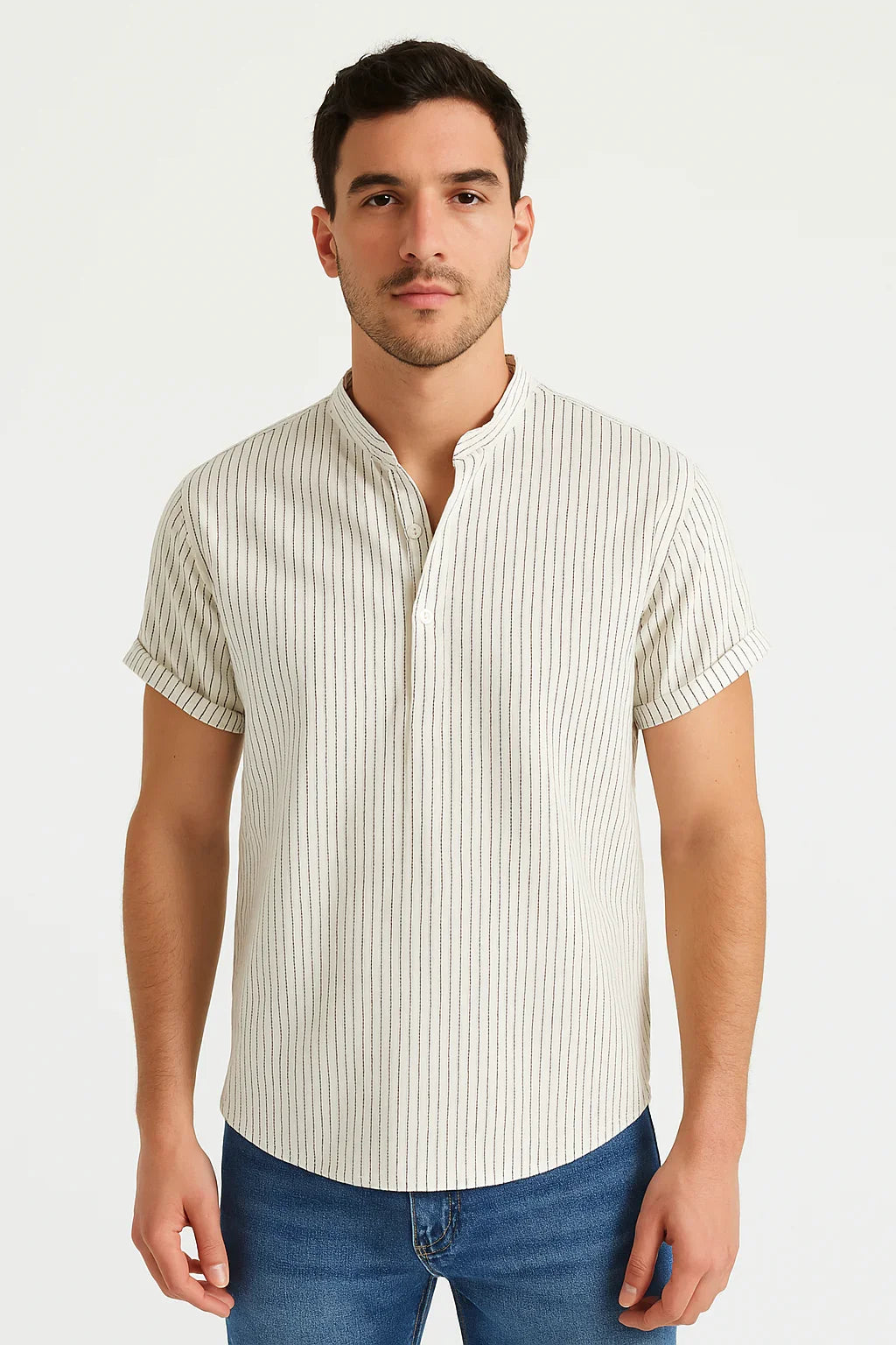 Camisa elegante de lino Zooper: diseño moderno con un toque clásico