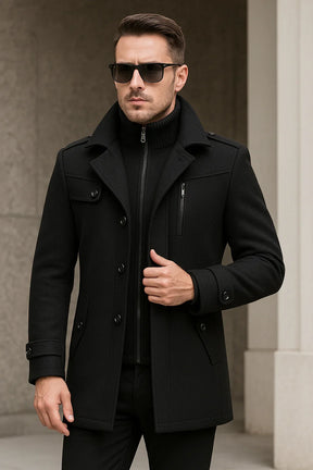 Casaco Masculino Europeu Elegante – Design moderno com toque clássico