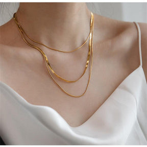 Colar Triplo Minimalista Banhado a Ouro 18k - Sundian - Sundian