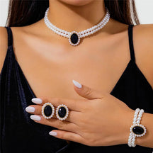 Conjunto Colar, Pulseira e Brinco de Pérolas - Sundian - Sundian
