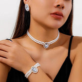 Conjunto Colar, Pulseira e Brinco de Pérolas - Sundian - Sundian