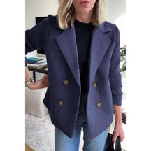 SORELLE™ - Elegant Knit-Sleeve Blazer