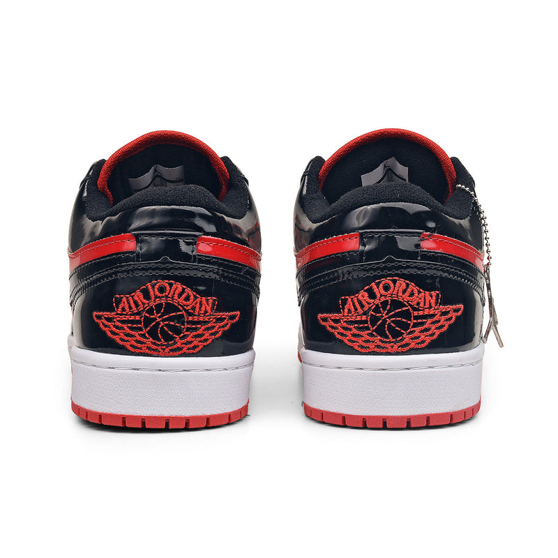 Air Jordan Low Preto e Vermelho Verniz