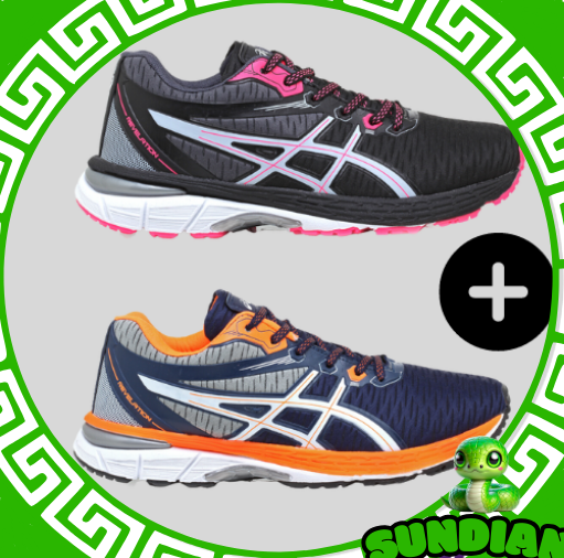 2 PARES Asics Revelation MASC e FEM COMPRE 1 LEVE 2