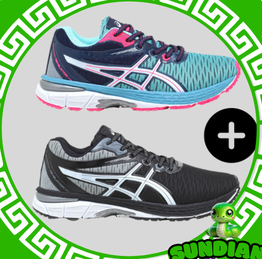 2 PARES Asics Revelation MASC e FEM COMPRE 1 LEVE 2