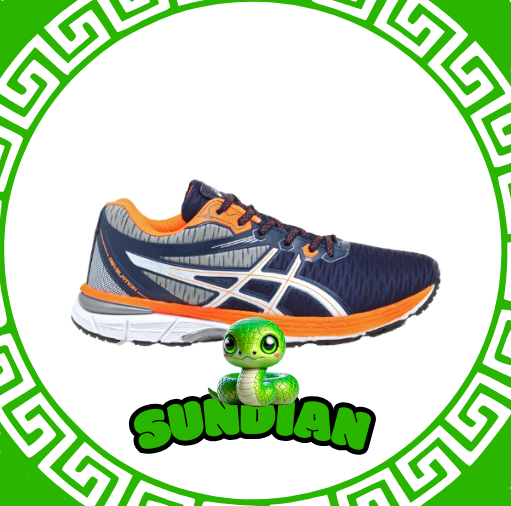 Asics Revelation Marinho e Laranja