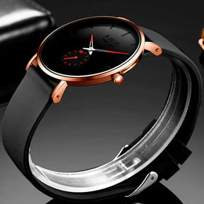 Minimalist Stainless Steel Watch – Elegance Black – Charming look to shine