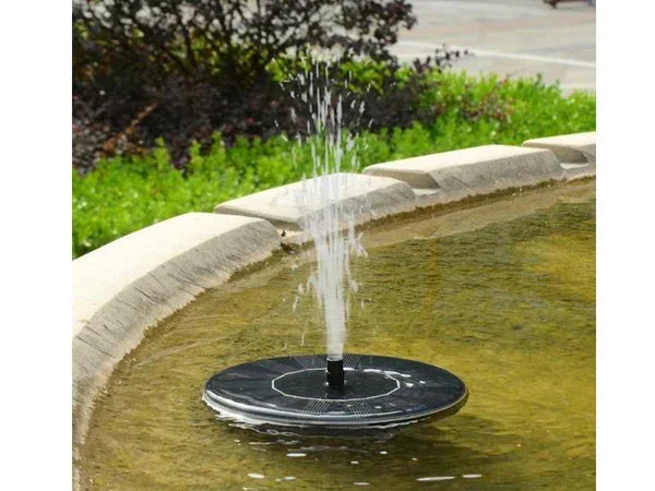Fuente para pájaros con panel solar - Decoración de jardín