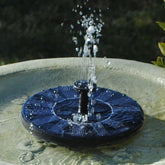 Fuente para pájaros con panel solar - Decoración de jardín