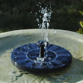 Fuente para pájaros con panel solar - Decoración de jardín