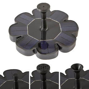 Fuente para pájaros con panel solar - Decoración de jardín