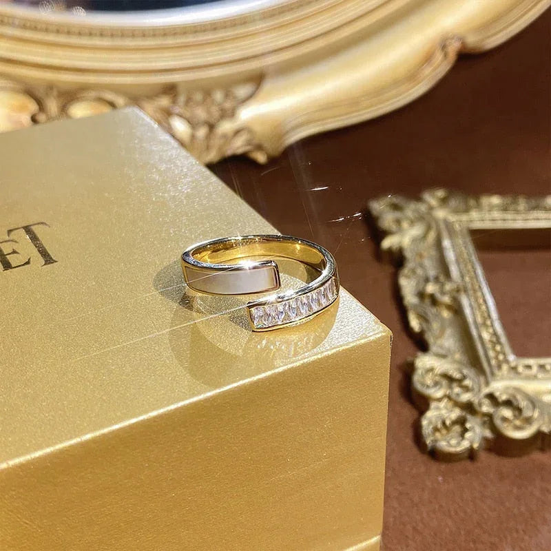Anel Monreale Cristalizado 18K - Sundian