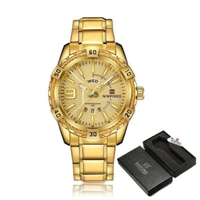 Relógio Casual Masculino Luxury Gold - Original – Elegância e conforto para o dia a dia
