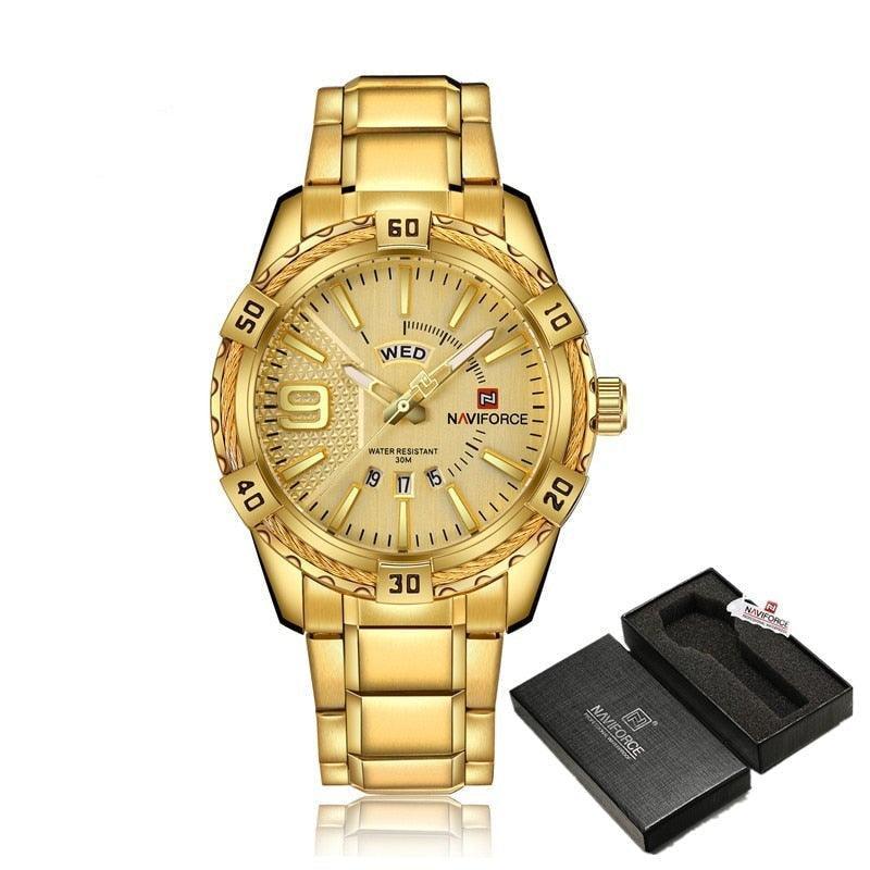 Relógio Casual Masculino Luxury Gold - Original – Elegância e conforto para o dia a dia