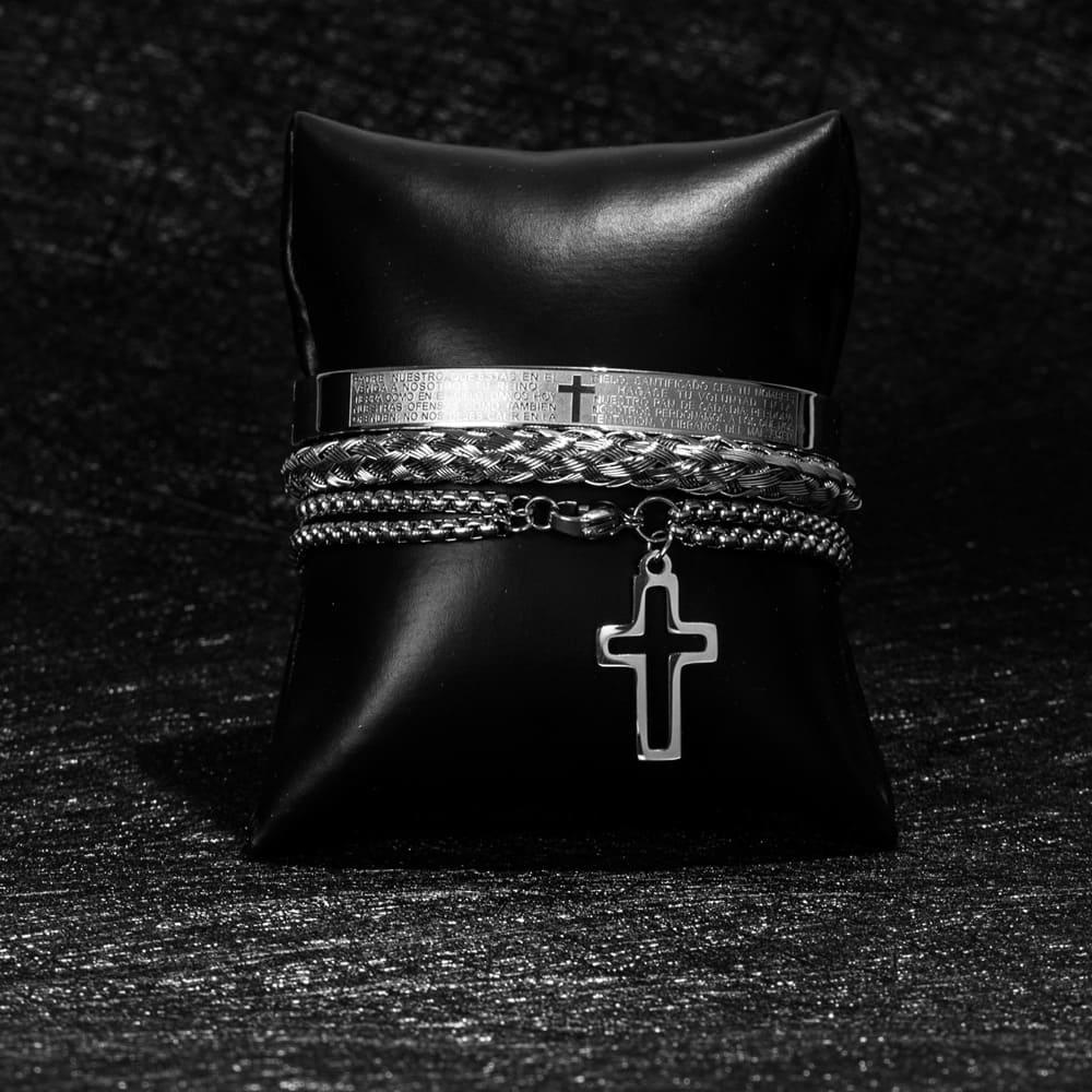 Pulsera Crucifijo - 3 piezas
