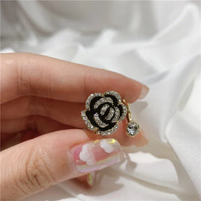 Anel de Cristal Rosa Negra - Sundian