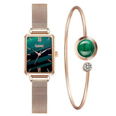 Seraphina Rectangular Watch and Bracelet 