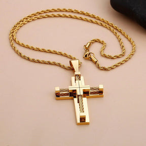 Steel Crucifix Chain - Holy Cross