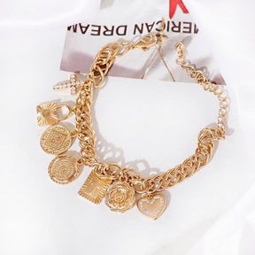 Pulsera ajustable con colgantes - Charme Lux