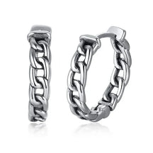 Par de pendientes de cadena de acero inoxidable 316L