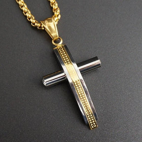 Gold or Silver Plated Parabolic Crucifix Chain