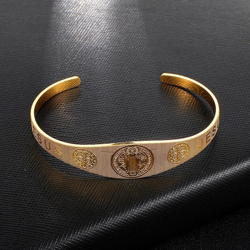 Pulseira e Anel - Sacris Lumen Dourado