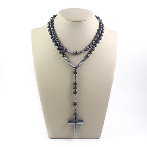 Natural stone rosary - Black Rosary