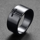 Anel de aço black - supreme - Sundian