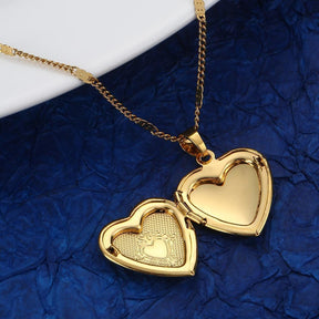 Cadena y colgante de acero - Corazón de María