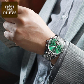 Relógio Casual Masculino OLEVS Premium - Aço inoxidável – Sofisticação com caimento perfeito
