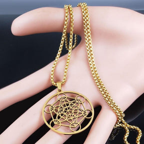 Talisman Chain and Pendant - Metatron's Cube