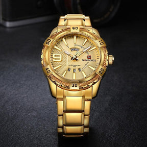 Relógio Casual Masculino Luxury Gold - Original – Elegância e conforto para o dia a dia