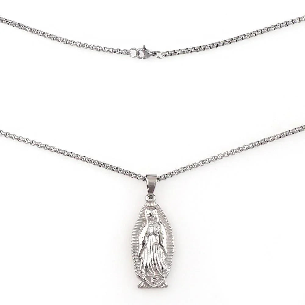 Amuleto Virgem Maria - Banhado a Ouro - Sundian
