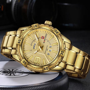 Relógio Casual Masculino Luxury Gold - Original – Elegância e conforto para o dia a dia