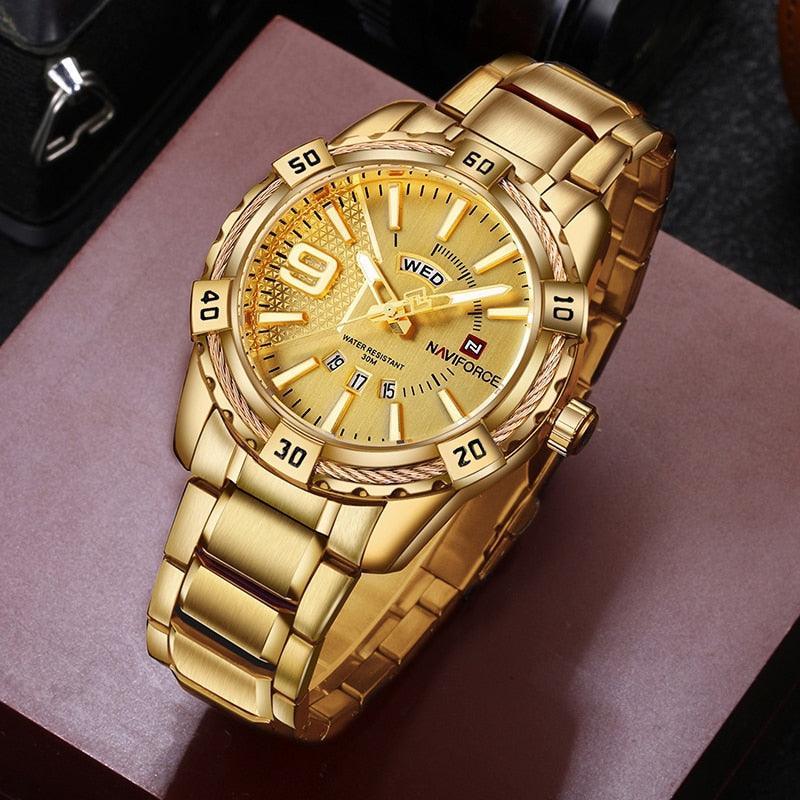 Relógio Casual Masculino Luxury Gold - Original – Elegância e conforto para o dia a dia
