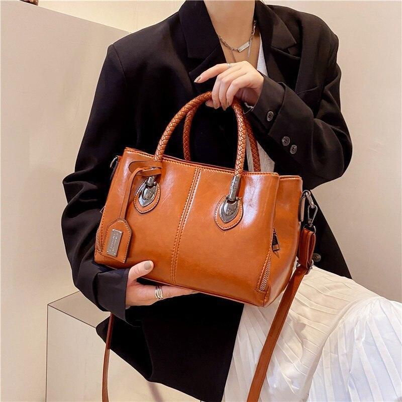 Bolsa Feminina Clássica Algarve / Dupla Alça em Couro PU - Sundian