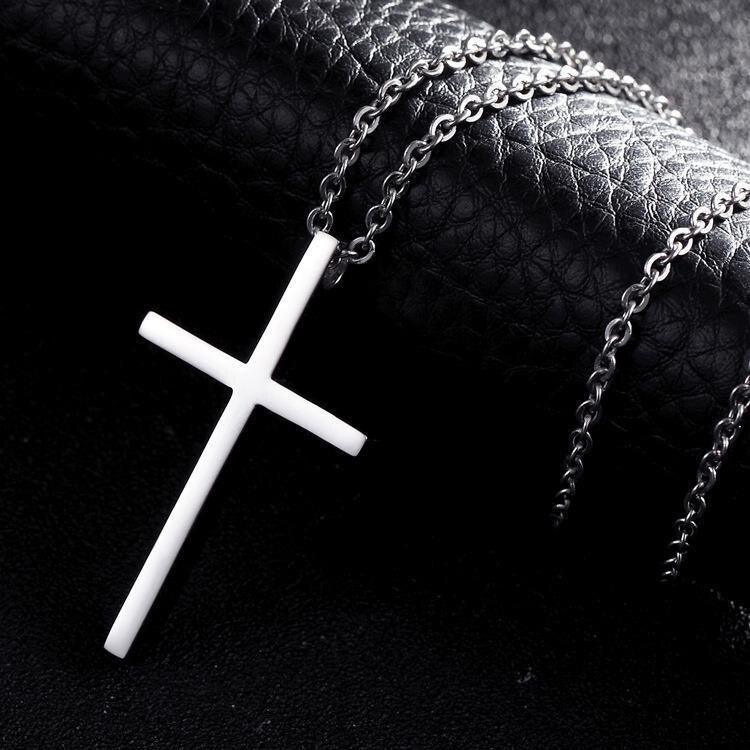 Titanium Chain and Crucifix - Fashion