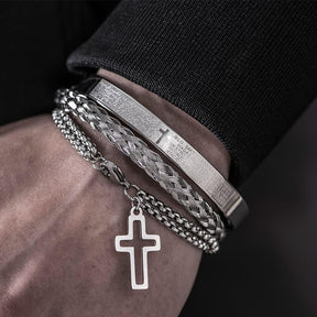 Pulsera Crucifijo - 3 piezas